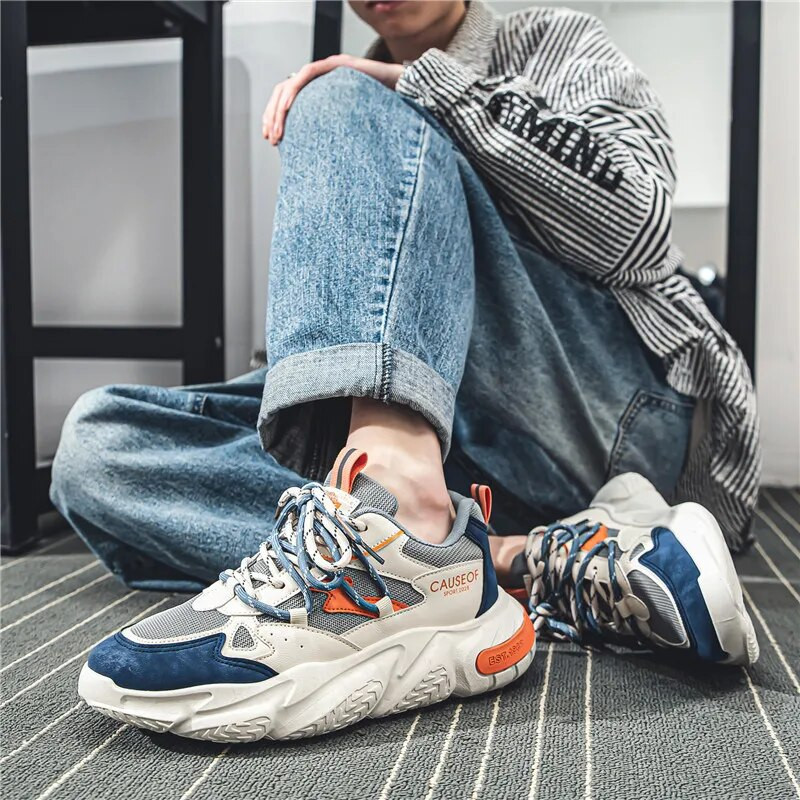 Muške 2024. Nove višenamjenske mrežaste cipele za slobodno vrijeme, trendi za mlade, sportske cipele, prozračne tenisice za trčanje na otvorenom