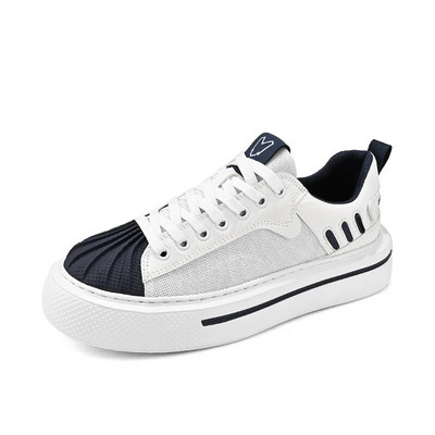 Nove dizajnerske muške tenisice za proljeće i jesen 2023. Modne ležerne cipele s ravnim prstima u obliku školjke, muške dizajnerske platforme Zapatos Hombre