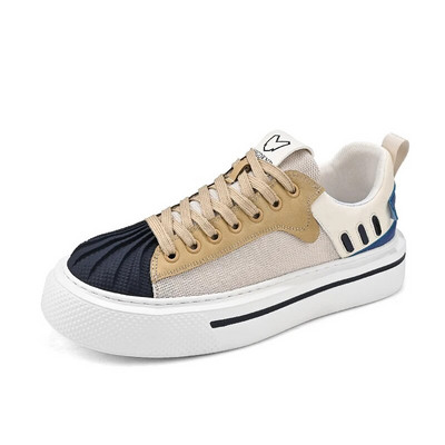 Nove dizajnerske muške tenisice za proljeće i jesen 2023. Modne ležerne cipele s ravnim prstima u obliku školjke, muške dizajnerske platforme Zapatos Hombre