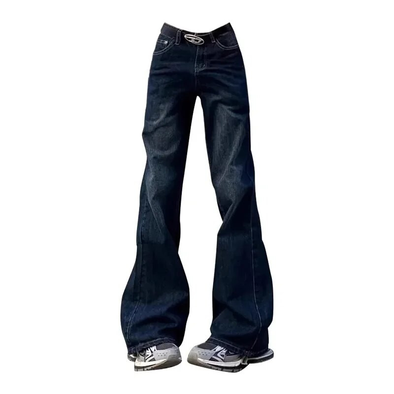 Deeptown Low Rise Y2k Vintage lainelised teksad Naised Gyaru Baddies Tänavarõivad Denimpüksid Korea moepüksid 2000. aastate esteetilised