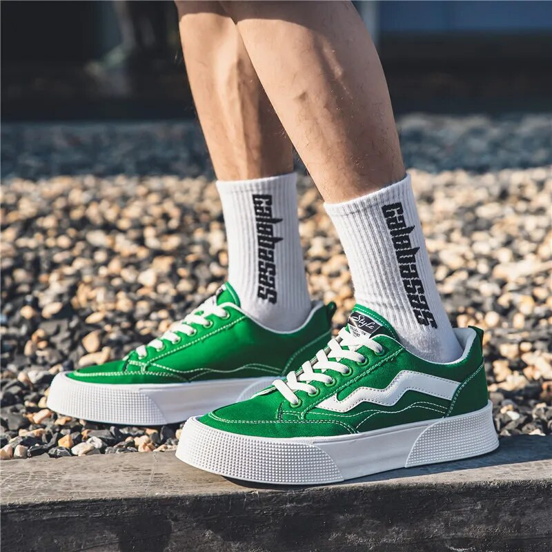Harajuku muške platnene cipele s platformom 2023. proljeće ljeto niske ležerne tenisice muške udobne vulkanizirane cipele Zapatillas Hombre
