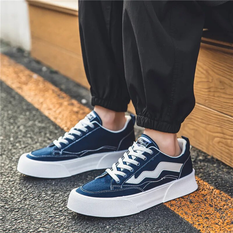 Harajuku muške platnene cipele s platformom 2023. proljeće ljeto niske ležerne tenisice muške udobne vulkanizirane cipele Zapatillas Hombre