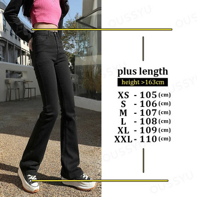 Nyári új női nadrágok, magas derekú, kiszélesedő farmerek hosszabbítanak Pamut Szürke Vékony utcai viselet Vintage Harajuku márkájú ruházat Női XXL