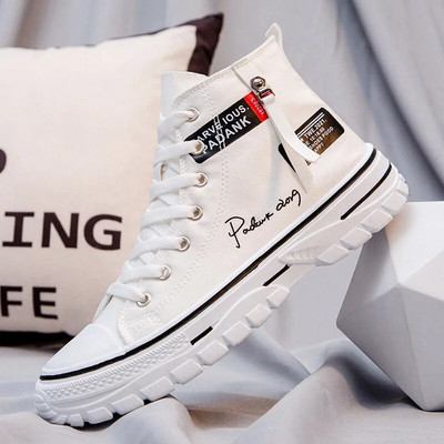 Muške cipele Vulcanize Canvas cipele Visoke tenisice Ležerne prozračne cipele s platformom Muške tenisice Tenis Masculino Chunky Sneakers