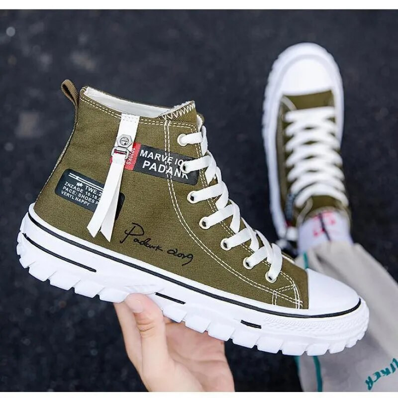 Muške cipele Vulcanize Canvas cipele Visoke tenisice Ležerne prozračne cipele s platformom Muške tenisice Tenis Masculino Chunky Sneakers