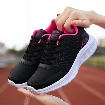Γυναικεία παπούτσια για τρέξιμο 2023 Αδιάβροχα ελατήρια δερμάτινα casual αθλητικά Μαύρα χοντρά γυναικεία αθλητικά παπούτσια Trainers Zapatillas Deporte Mujer