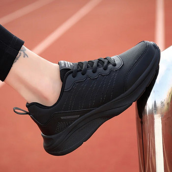 Γυναικεία παπούτσια για τρέξιμο 2023 Αδιάβροχα ελατήρια δερμάτινα casual αθλητικά Μαύρα χοντρά γυναικεία αθλητικά παπούτσια Trainers Zapatillas Deporte Mujer
