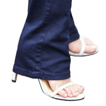 Летни дамски пролетни едноцветни кльощави панталони Дамски панталони с камбанка с ниска талия Дамски еластични широки крачоли Ежедневни еластични памучни панталони