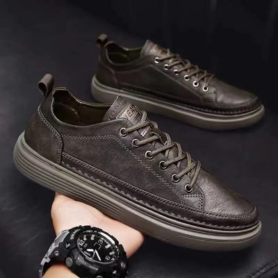 Ljetne tenisice Muška kožna obuća za slobodno vrijeme Muška alternativa Trend Muška muška obuća Zapatos De Hombre Debljina dna