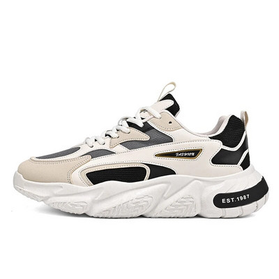 Pantofi retro respirabili Bărbați Alergare Sport în aer liber Pantofi de jogging noi, confortabili, cu talpă groasă