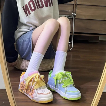 Дизайнерски дамски спортни обувки SHANPA Цветни оригинални удобни и елегантни ежедневни маратонки Спортни дамски обувки с букви