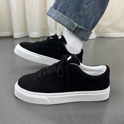 Muške ležerne jednobojne platnene cipele Harajuku stil Jednostavne vintage modne cipele za skejtbord Mladenačke trendi cipele s vulkaniziranim potplatom