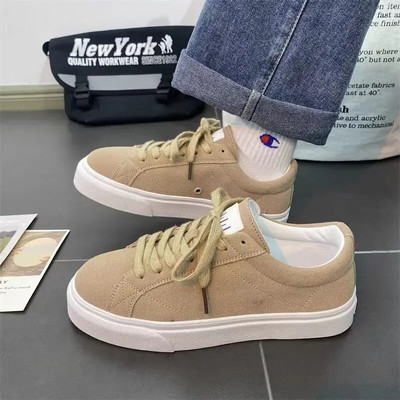 Muške ležerne jednobojne platnene cipele Harajuku stil Jednostavne vintage modne cipele za skejtbord Mladenačke trendi cipele s vulkaniziranim potplatom