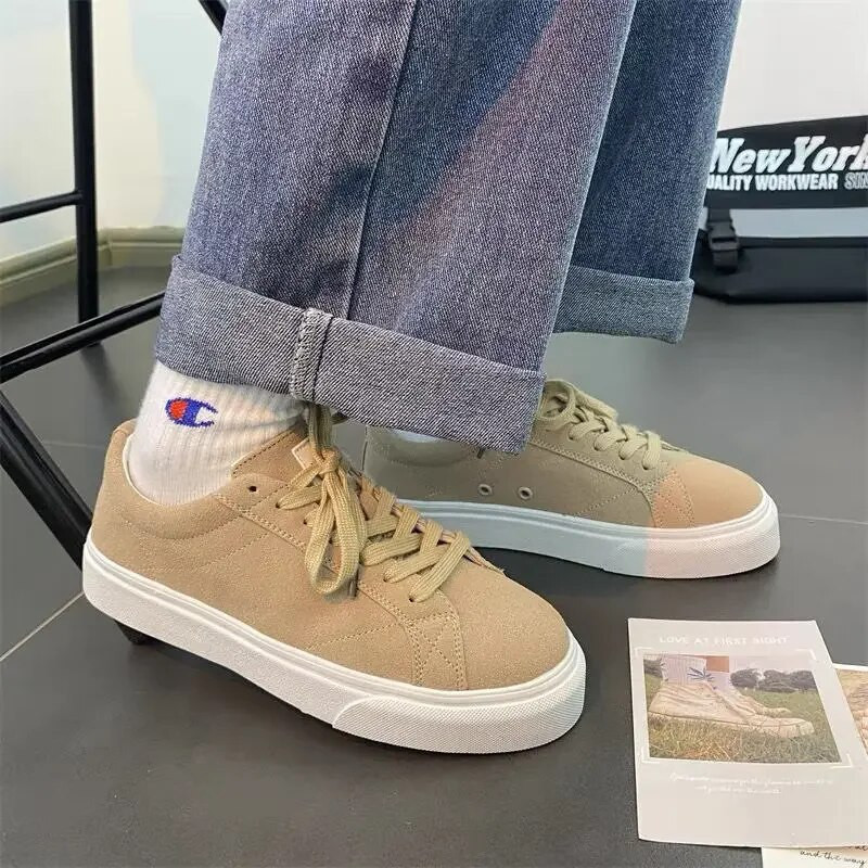 Muške ležerne jednobojne platnene cipele Harajuku stil Jednostavne vintage modne cipele za skejtbord Mladenačke trendi cipele s vulkaniziranim potplatom