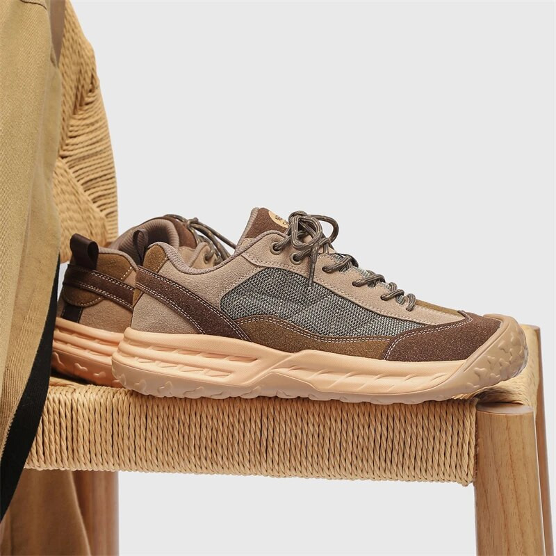 tornacipők férfi Őszi szabadtéri túra munkacipők Férfi gyalogló taktikai hegymászó cipők Vintage fűzős hegymászó tornacipők