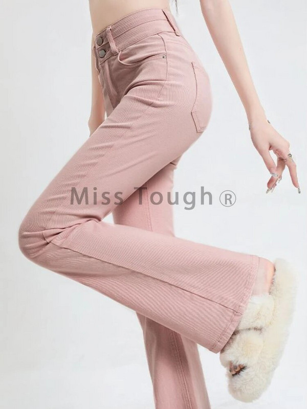 Vintage traperice u ružičastom francuskom stilu, ženske korejske modne široke hlače s visokim strukom, ženske uske dizajnerske slatke hlače s džepovima, jesen 2023.