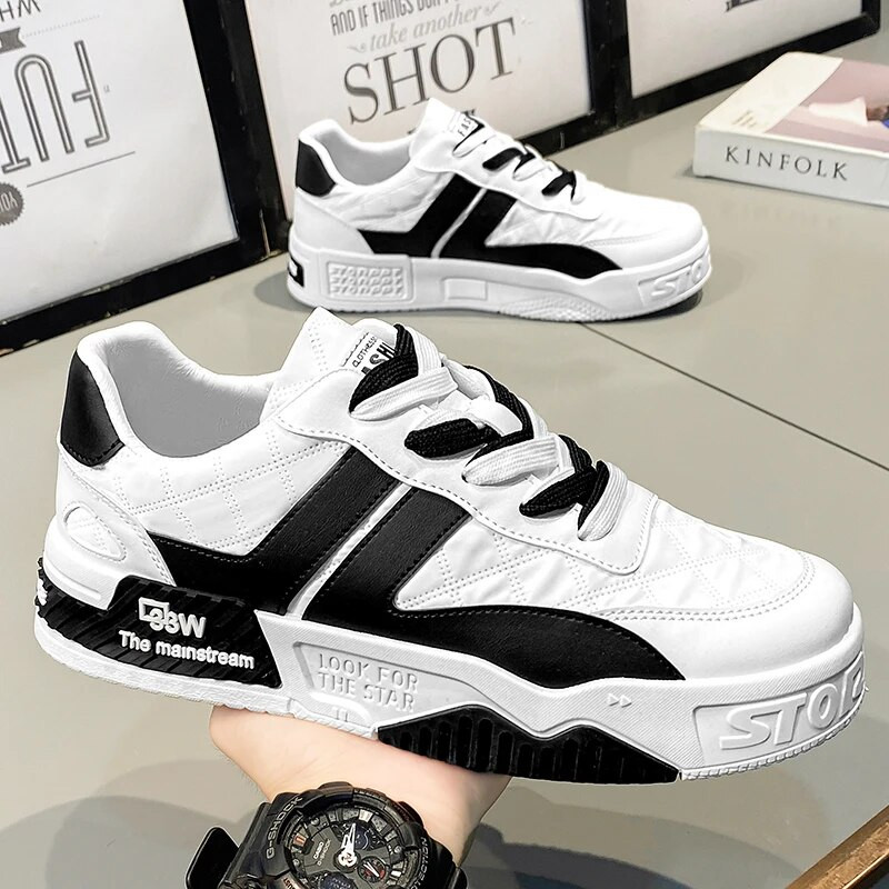 Novi trend 2023. Muške tenisice Ležerne tenisice s platformom Dvobojne tenisice na vezanje Modne studentske tenisice Zapatos De Hombre