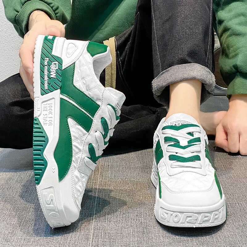 Novi trend 2023. Muške tenisice Ležerne tenisice s platformom Dvobojne tenisice na vezanje Modne studentske tenisice Zapatos De Hombre