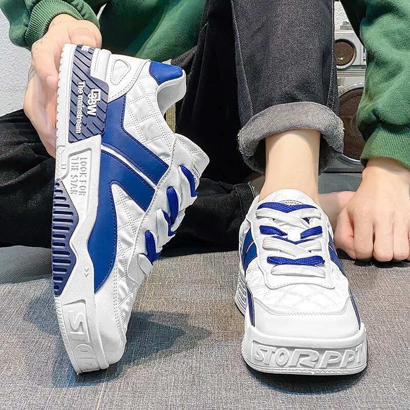 Novi trend 2023. Muške tenisice Ležerne tenisice s platformom Dvobojne tenisice na vezanje Modne studentske tenisice Zapatos De Hombre