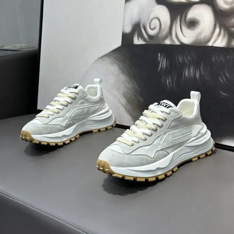 Vyriški sportbačiai Vasariniai tinkliniai kvėpuojantys sportiniai bėgimo bateliai Madingi suvarstomi lengvi sporto bateliai Zapatillas Hombre Dropshipping