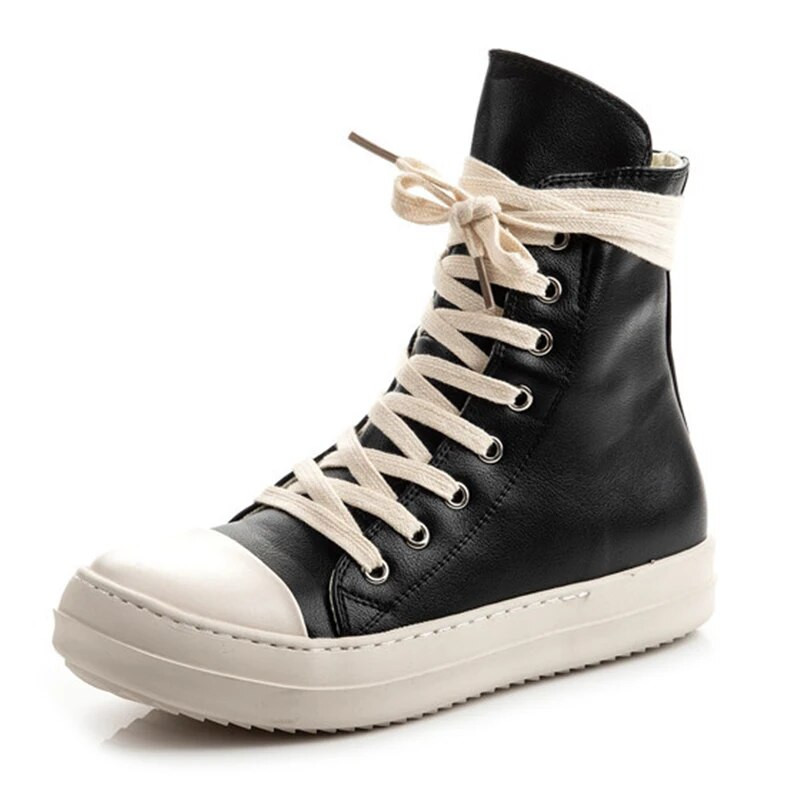 Luksuzni brend Muške tenisice Platnene cipele s visokom platformom Proljeće jesen 2023. Novi modni trend Ležerne cipele Kožne čizme na vezanje