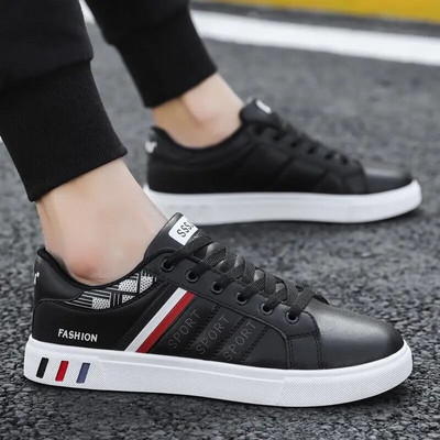 Meeste spordijalatsid valged nahast tossud Meeste suvised vabaajajalatsid Meeste tossud, mustad rulajalatsid Basket Homme