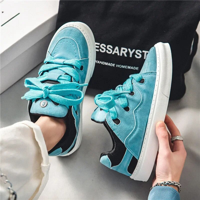 Vanjske muške vulkanizirane cipele za hodanje Ženske tenisice za trčanje od umjetne antilop kože Ležerne nove modne čipkane sportske tenisice Lagane