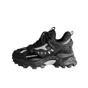 Вулканизирани обувки Луксозни маратонки Мъжки масивни маратонки Harajuku Есенни черни обувки за бягане Мъжки високи модни обувки Zapatos Hombre