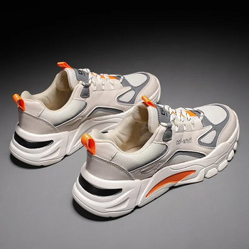 Ανδρικά αθλητικά παπούτσια με κορδόνια 2024 Νέα φθινοπωρινά δικτυωτά παπούτσια για τρέξιμο που αναπνέουν με μαλακό κάτω μέρος Ανδρικά παπούτσια για περπάτημα Zapatillas Hombre