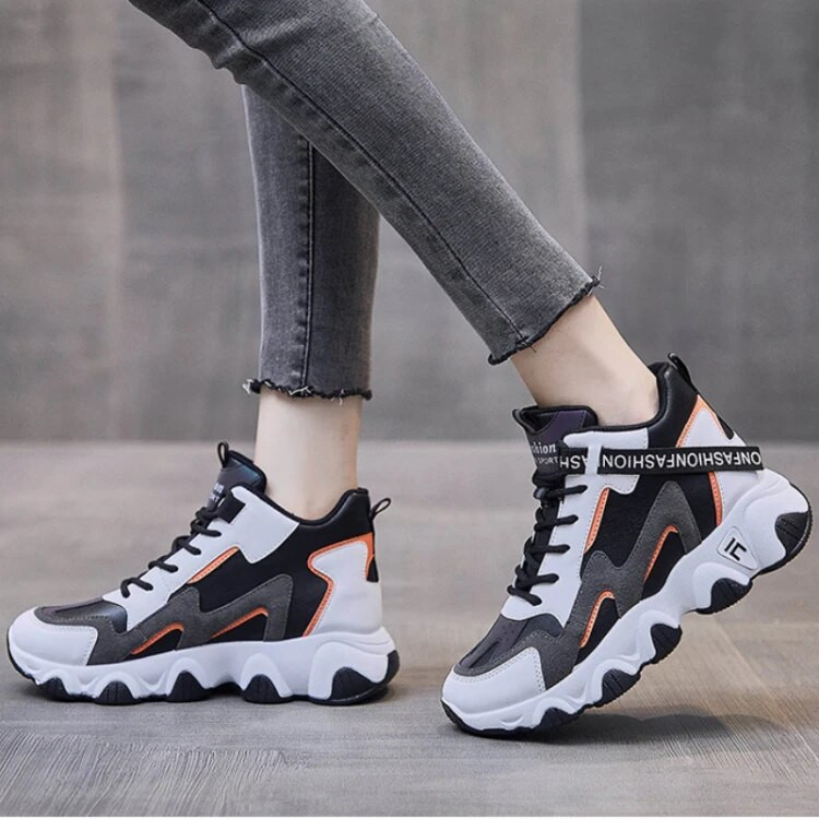 Moteriški sportbačiai Platforminiai sportiniai bateliai Tenisas Moteriški vulkanizuoti batai Dizaineriniai batai Sportiniai bateliai Prabangūs moteriški laisvalaikio bėgimo bateliai