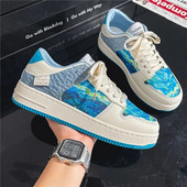 Nauji vyriški keturių sezonų odiniai kvėpuojantys batai korėjietiška versija storu padu studentų judėjimo batai Universalūs laisvalaikio batai