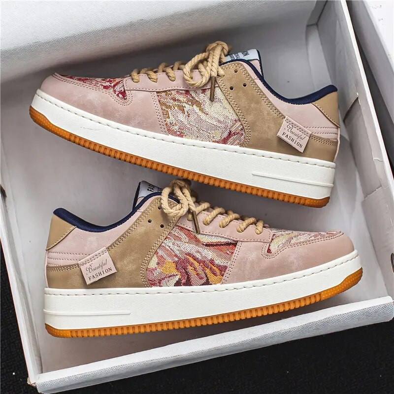 Nauji vyriški keturių sezonų odiniai kvėpuojantys batai korėjietiška versija storu padu studentų judėjimo batai Universalūs laisvalaikio batai