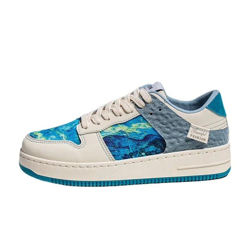 Nauji vyriški keturių sezonų odiniai kvėpuojantys batai korėjietiška versija storu padu studentų judėjimo batai Universalūs laisvalaikio batai