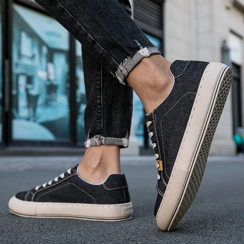 Jaapani stiilis kauboisinised meeste lõuendist tossud, lamedad, libisemiskindlad meeste vulkaniseeritud jalanõud, hingavad madala lõikega rulajalatsid meestele