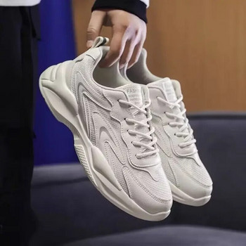 Мъжки обувки Нови дишащи мрежести обувки Мъжки спортни обувки Корейско издание Универсални малки бели бягащи и ежедневни