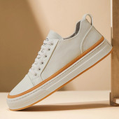 Pantofi de modă noi, pantofi ocazional pentru bărbați, din piele moale, pantofi vulcanizați pentru bărbați, versatil, încălțăminte pentru skateboard, pantofi de timp liber