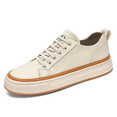 Pantofi de modă noi, pantofi ocazional pentru bărbați, din piele moale, pantofi vulcanizați pentru bărbați, versatil, încălțăminte pentru skateboard, pantofi de timp liber