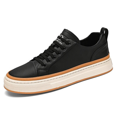 Pantofi de modă noi, pantofi ocazional pentru bărbați, din piele moale, pantofi vulcanizați pentru bărbați, versatil, încălțăminte pentru skateboard, pantofi de timp liber