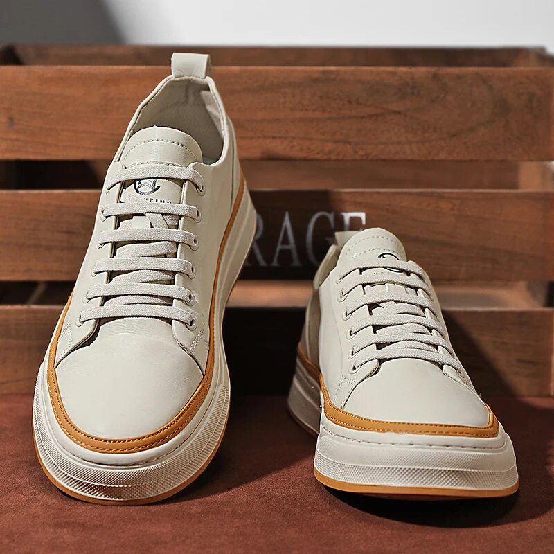 Pantofi de modă noi, pantofi ocazional pentru bărbați, din piele moale, pantofi vulcanizați pentru bărbați, versatil, încălțăminte pentru skateboard, pantofi de timp liber