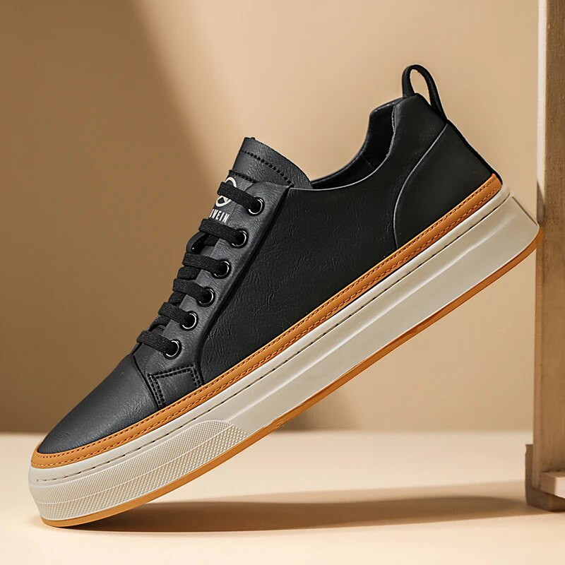 Pantofi de modă noi, pantofi ocazional pentru bărbați, din piele moale, pantofi vulcanizați pentru bărbați, versatil, încălțăminte pentru skateboard, pantofi de timp liber