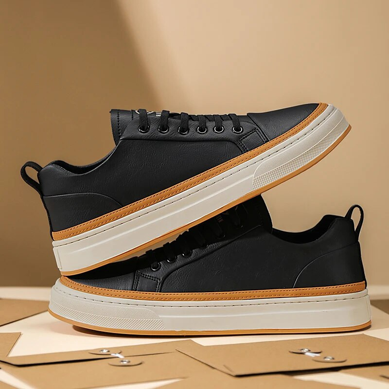 Pantofi de modă noi, pantofi ocazional pentru bărbați, din piele moale, pantofi vulcanizați pentru bărbați, versatil, încălțăminte pentru skateboard, pantofi de timp liber