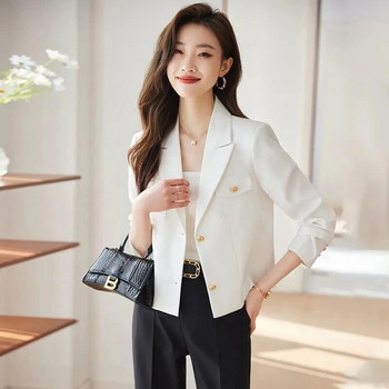 Κομψό μπλέιζερ υψηλής ποιότητας σετ 2 τεμαχίων για την άνοιξη του φθινοπώρου κομψές γυναικείες στολές Νέα Office Slim επίσημα ίσια γυναικεία κοστούμια Ol Conjuntos