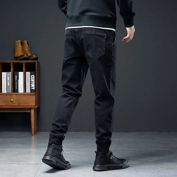 Есен Harlan Jeans Мъжки широки японски панталони с голям размер, еластични тънки панталони, модни панталони в корейски стил, 7xl, 135 кг