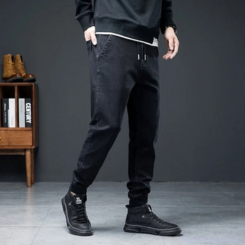 Есен Harlan Jeans Мъжки широки японски панталони с голям размер, еластични тънки панталони, модни панталони в корейски стил, 7xl, 135 кг