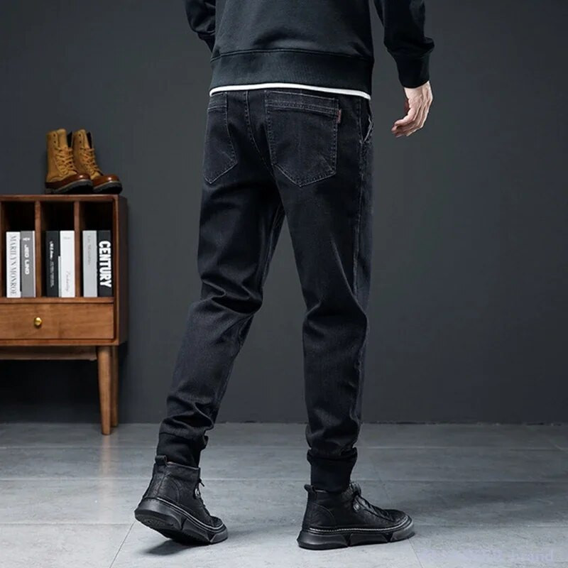 Jesen Harlan Jeans muške široke japanske velike veličine, rastezljive uske hlače, trendi hlače u korejskom stilu, 7xl 135 kg