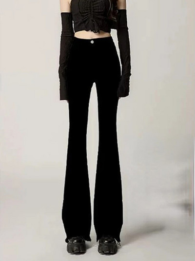 Flare Jeans Ženske Elegantne Vintage Denim Ulzzang Streetwear Jednostavne Hlače Američki Elegantni Trendy Poderane Ozbiljne