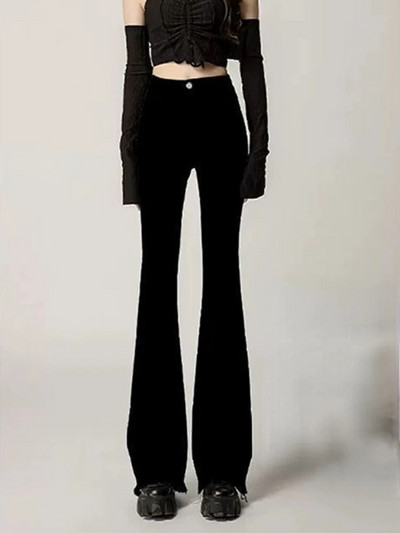 Flare Jeans Ženske Elegantne Vintage Denim Ulzzang Streetwear Jednostavne Hlače Američki Elegantni Trendy Poderane Ozbiljne