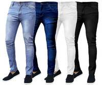 Ρετρό Stretch Jeans Ανδρικό Παντελόνι Φερμουάρ πλυσίματος Casual Slim Fit Παντελόνι Ανδρικό μολύβι παντελόνι Plus Size Denim Skinny Jeans για άνδρες