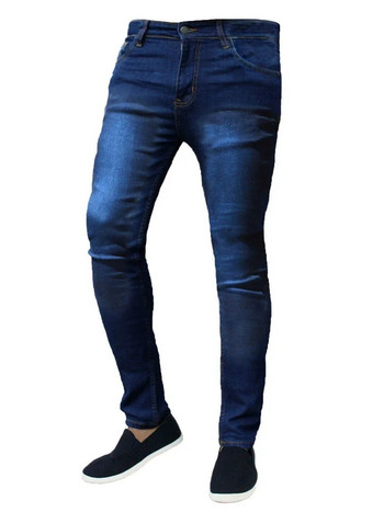 Ретро разтегливи дънки Мъжки панталони Пране с цип Ежедневни тесни панталони Мъжки панталони тип молив Плюс размер Дънкови тесни дънки за мъже