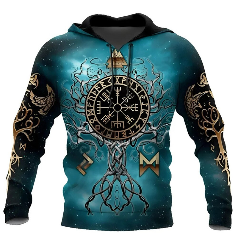 Meeste kapuutsid Vintage lumi sümbol Graafilised kampsunid Mood Essentials Meeste rõivad Naiste Pullover Tänavarõivad Harajuku kampsun